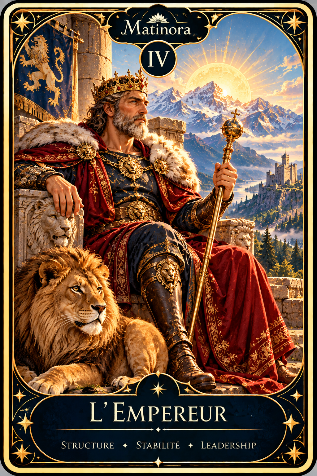 Carte IV L’Empereur du Tarot Matinora