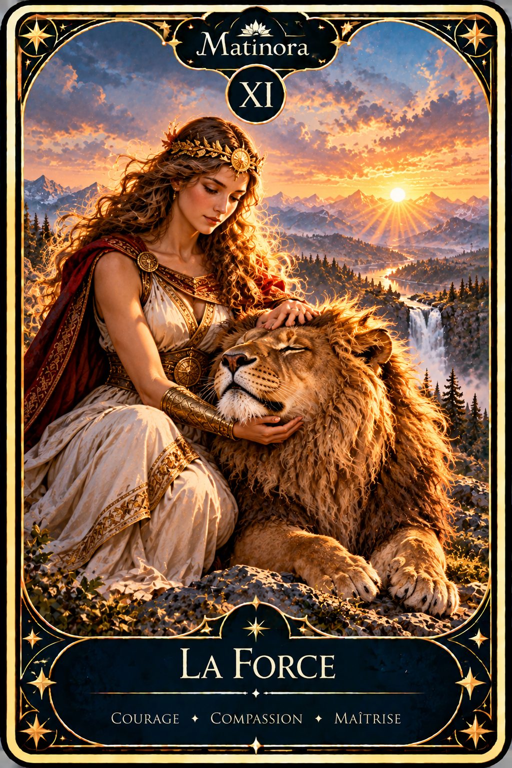 Carte XI La Force du Tarot Matinora