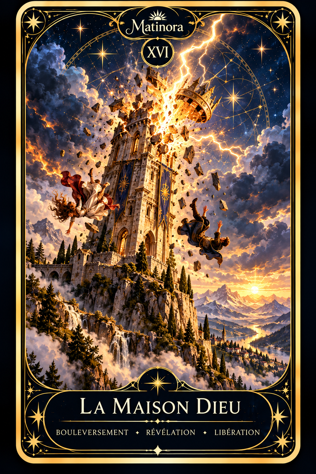 Carte XVI La Maison Dieu du Tarot Matinora