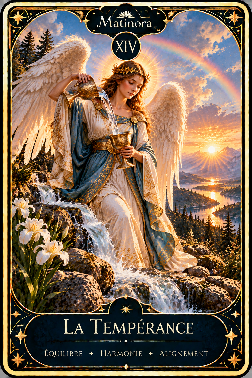 Carte XIV La Tempérance du Tarot Matinora
