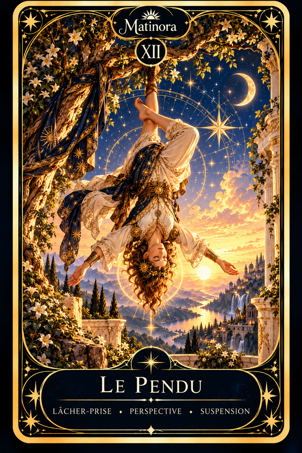 Carte XII Le Pendu du Tarot Matinora