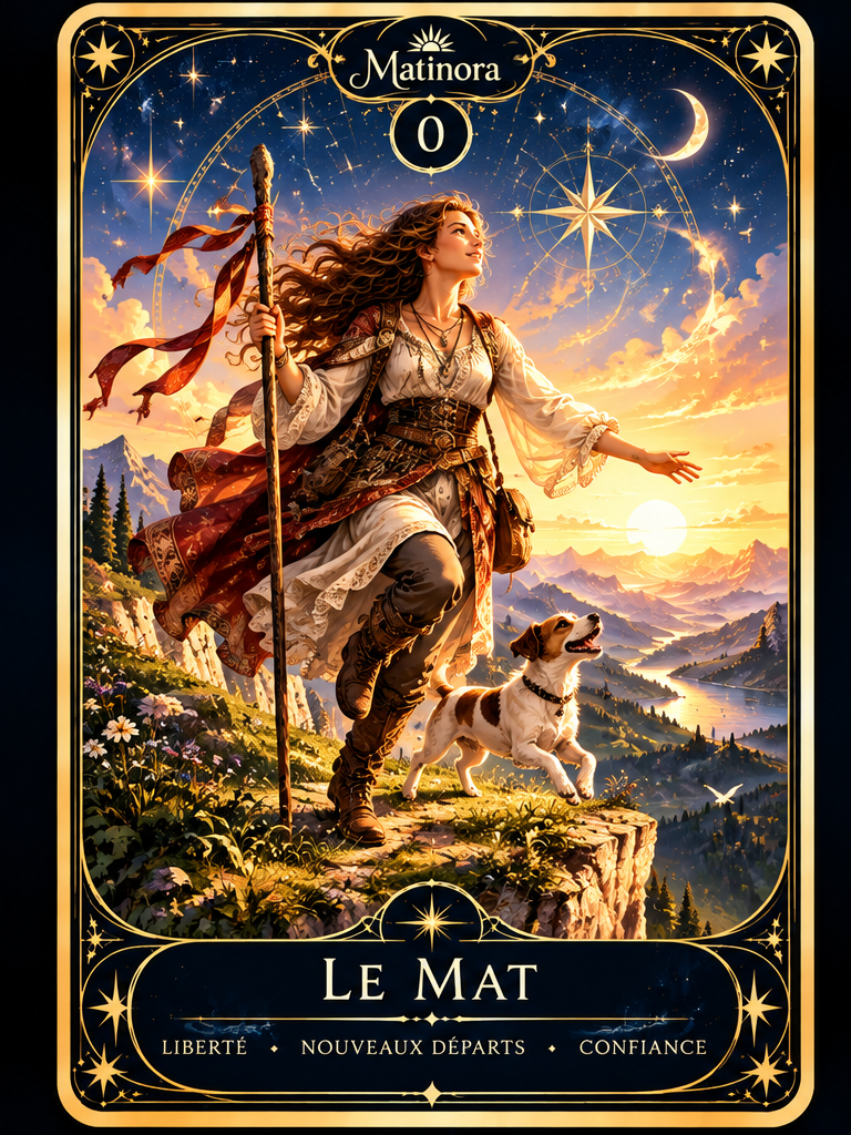 Carte 0 Le Mat du Tarot Matinora